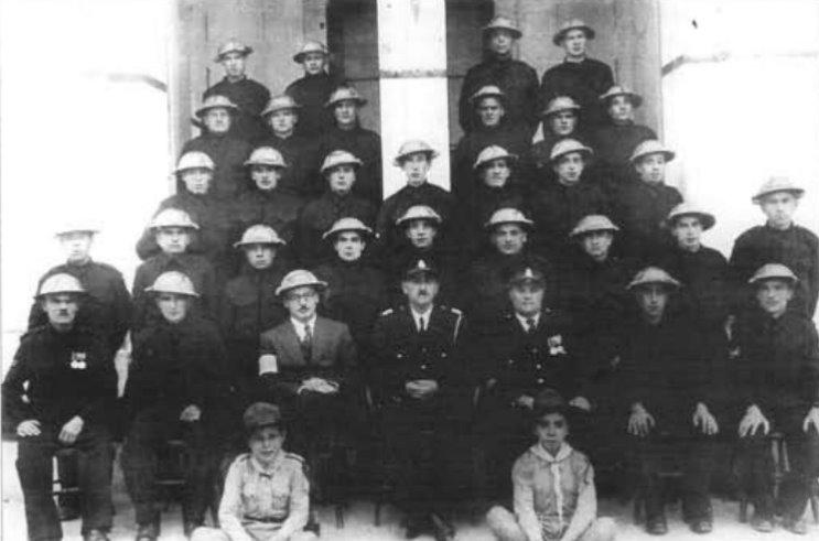 The Mosta Air Raid Precautions squad with Superintendent Anthony Woods seated front