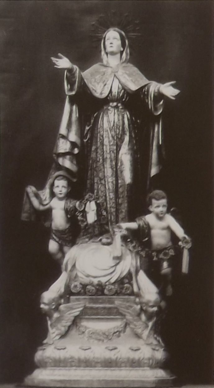 Statwa Santa Marija antika tal-Mosta kif mahduma originarjament minn Salvatore Dimech fl-1868