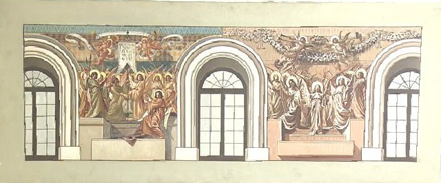 Abbozz ta' Guzeppi Briffa ghall-pittura mat-tanbur tar-Rotunda tal-Mosta