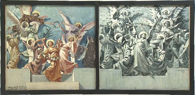 Abbozz ta' Guzeppi Briffa ghall-pittura mat-tanbur tar-Rotunda tal-Mosta